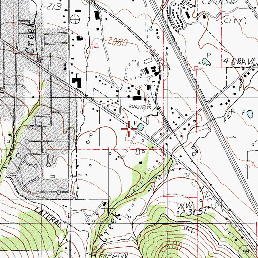 Topographic Map of La Marre Reservoir, OR