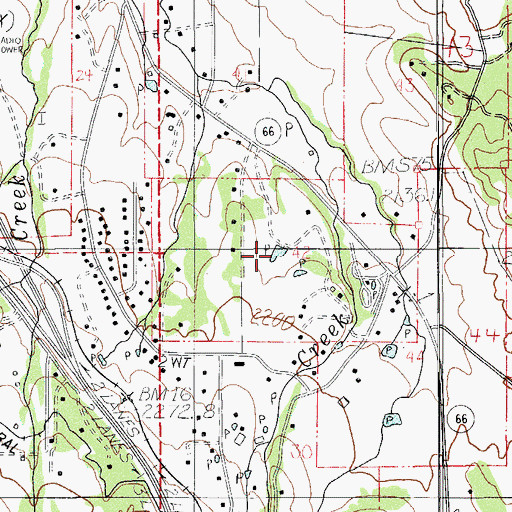 Topographic Map of Corp Reservoirs, OR