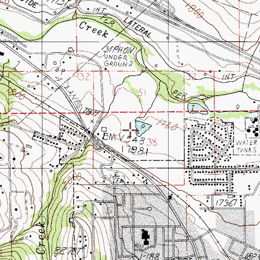 Topographic Map of Billings Reservoir, OR