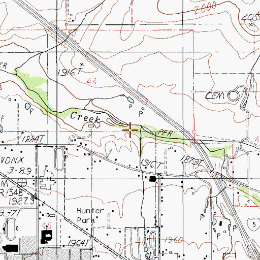 Topographic Map of Clay Creek, OR