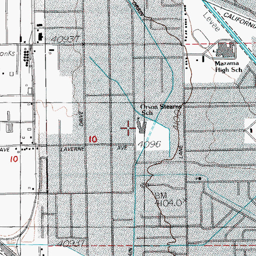 Topographic Map of Stearns Elementary School, OR