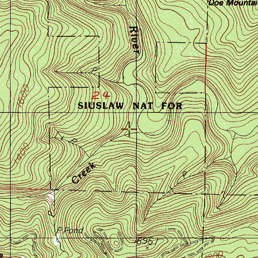 Topographic Map of Gravel Creek, OR
