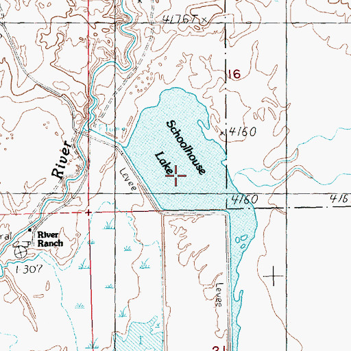 Topographic Map of Schoolhouse Lake, OR