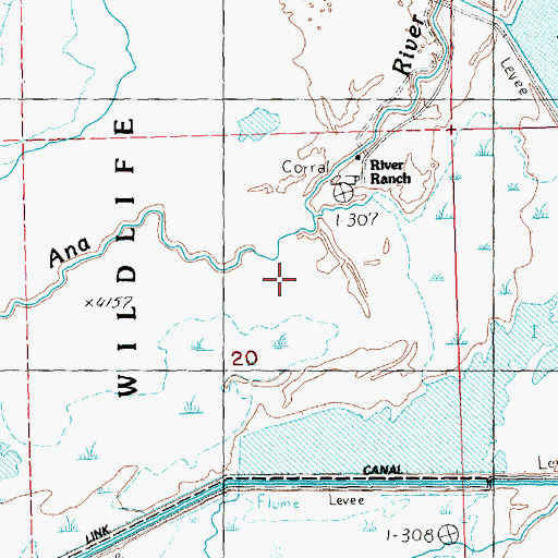 Topographic Map of Carlon Ranch, OR