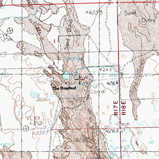 Topographic Map of The Rosebud, OR
