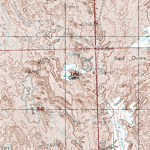 Topographic Map of Lost Cabin, OR