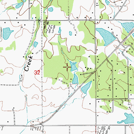Topographic Map of Korner Reservoir, OR