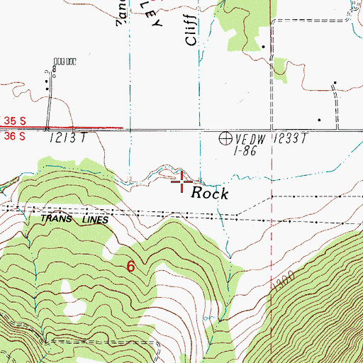 Topographic Map of Cliff Creek, OR