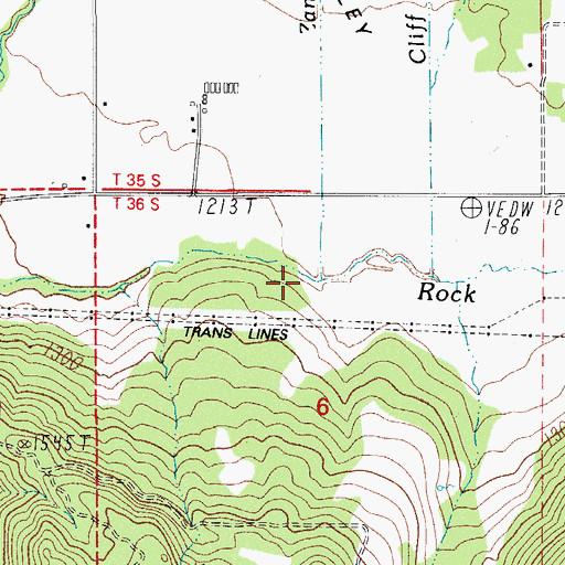 Topographic Map of Zana Creek, OR