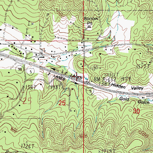 Topographic Map of Morris Reservoir, OR