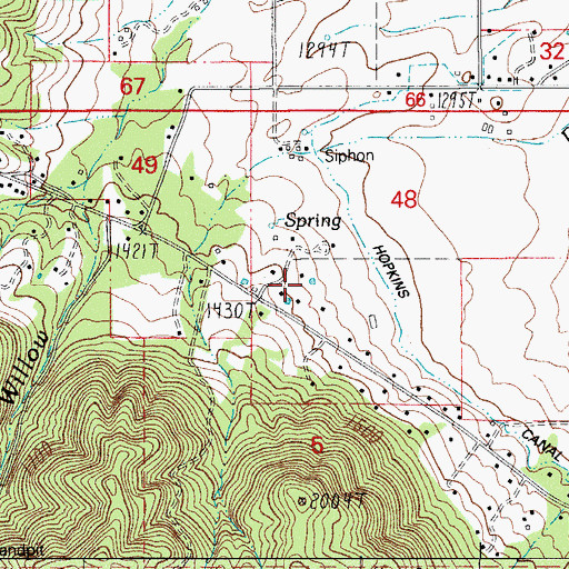 Topographic Map of Dean Reservoir, OR