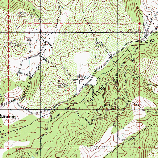 Topographic Map of Brown Reservoir, OR