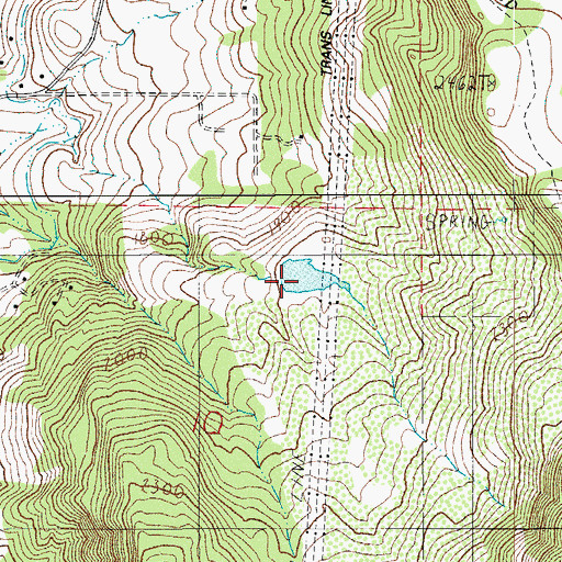 Topographic Map of Nelson Reservoir, OR