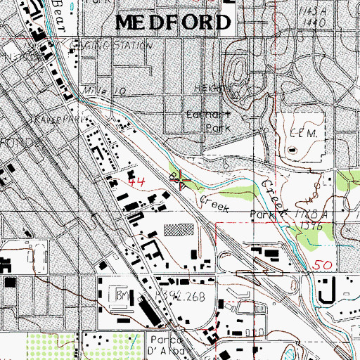 Topographic Map of Crooked Creek, OR