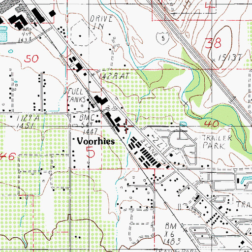 Topographic Map of Gas Works (historical), OR