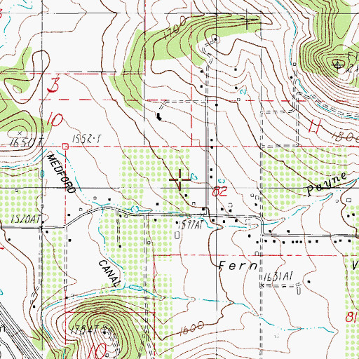 Topographic Map of Lowry Reservoir, OR