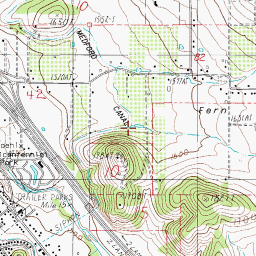 Topographic Map of Hilldale Reservoir, OR