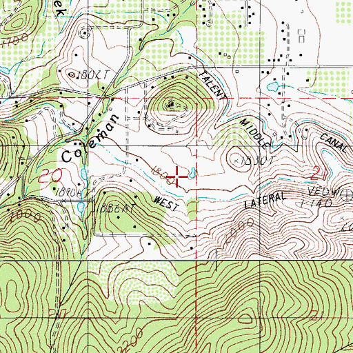 Topographic Map of Francis L Reservoir, OR