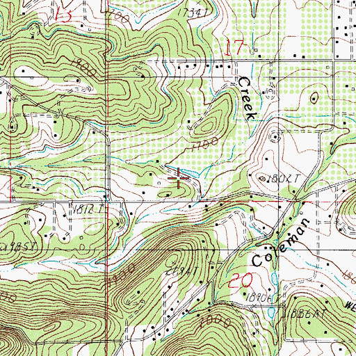 Topographic Map of Gammill Reservoir, OR