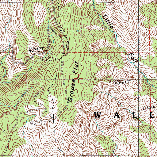 Topographic Map of Grouse Flat, OR