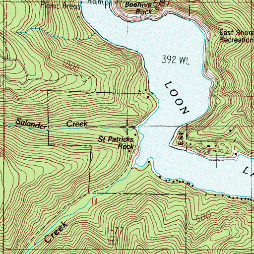 Topographic Map of Little Salander Creek, OR