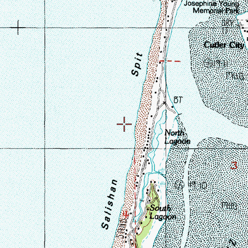 Topographic Map of Salishan Spit, OR