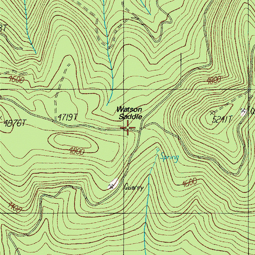 Topographic Map of Watson Saddle, OR
