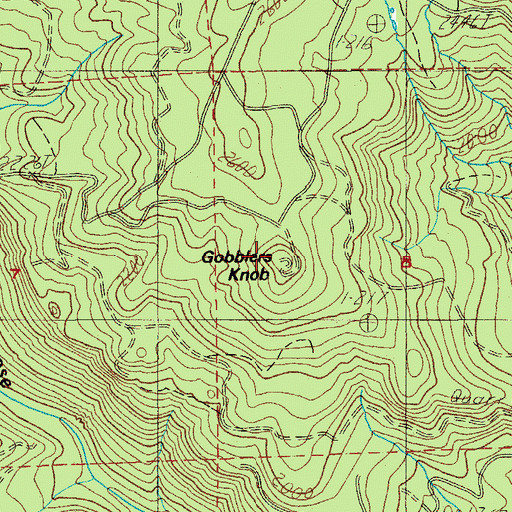 Topographic Map of Gobblers Knob, OR