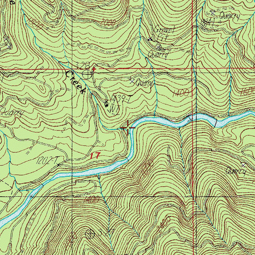 Topographic Map of Maple Creek, OR