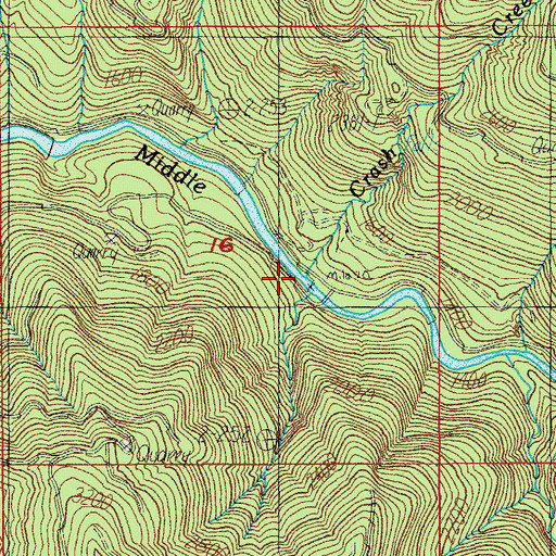 Topographic Map of Crash Creek, OR