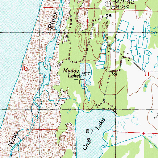 Topographic Map of Muddy Lake, OR