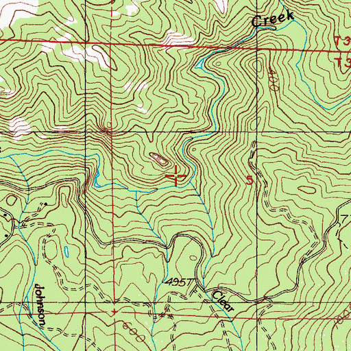 Topographic Map of Clear Creek, OR