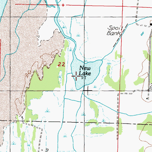 Topographic Map of New Lake, OR