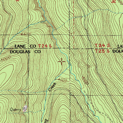 Topographic Map of West Fork Tumblebug Creek, OR