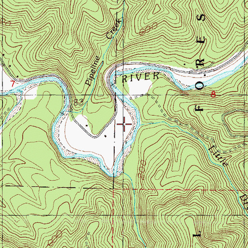 Topographic Map of Little Dry Creek, OR