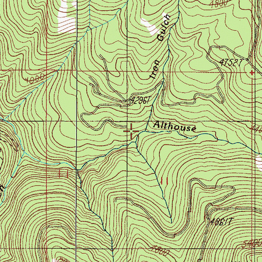 Topographic Map of Iron Gulch, OR