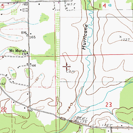 Topographic Map of Barnes Cemetery, AL