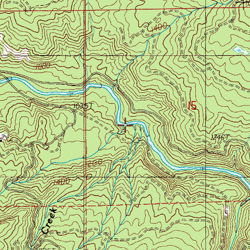 Topographic Map of Avery Creek, OR