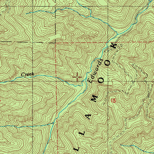 Topographic Map of Sheridan Creek, OR
