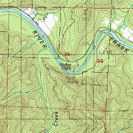 Topographic Map of Stones Gap, OR