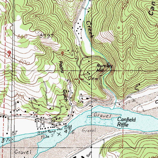 Topographic Map of Rumley Hill Cemetery, OR