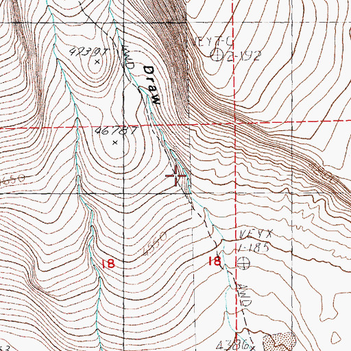 Topographic Map of Watson Draw, OR