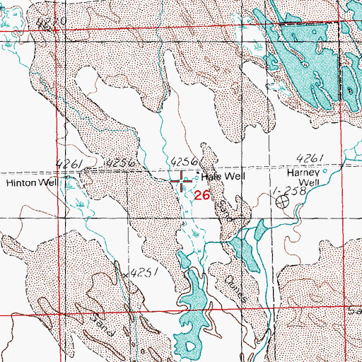 Topographic Map of Hale Well, OR