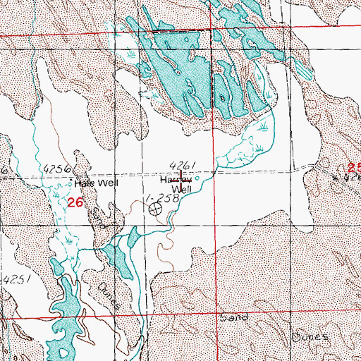Topographic Map of Harney Well, OR