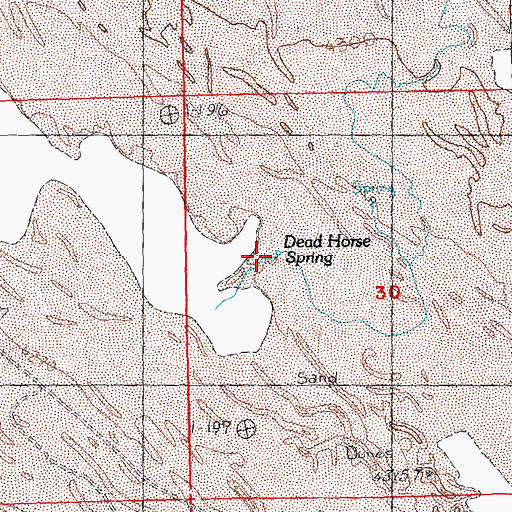 Topographic Map of Deadhorse Spring, OR