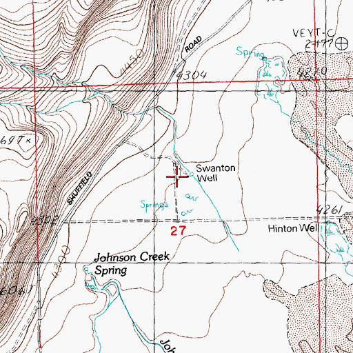 Topographic Map of Swanton Well, OR
