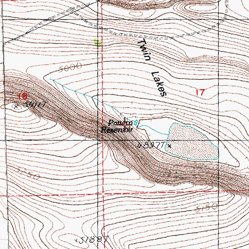 Topographic Map of Pattern Reservoir, OR