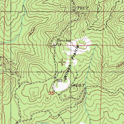 Topographic Map of Wilson Prairie, OR