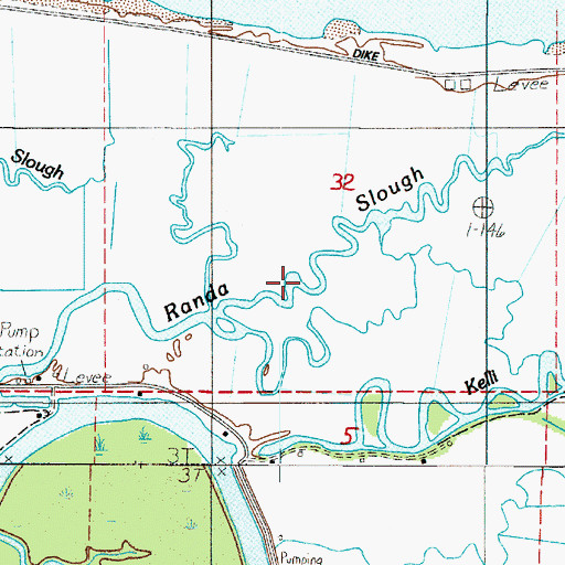 Topographic Map of Randa Slough, OR