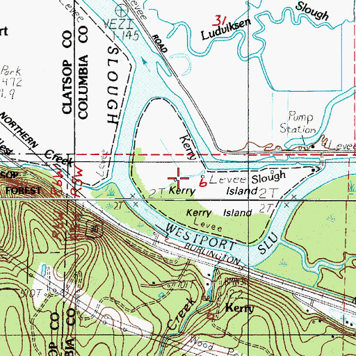 Topographic Map of Kerry Slough, OR